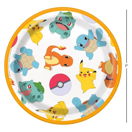 7" Pokémon™ Paper Plates, 8ct.